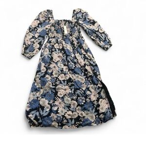 J. Crew Floral Puff Sleeve Dress 100% Linen New with Tags